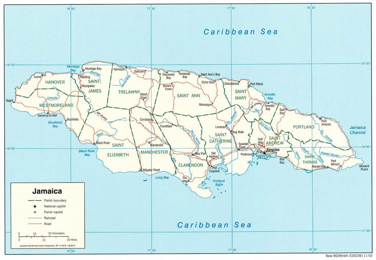 jamajka ulici zemljevid