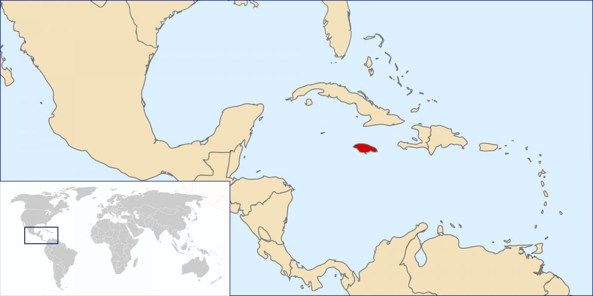 jamajka zemljevid v svetu
