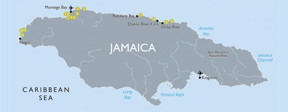 Zemljevid letališča jamajka