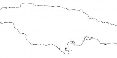 Prazen zemljevid jamajka z mejami