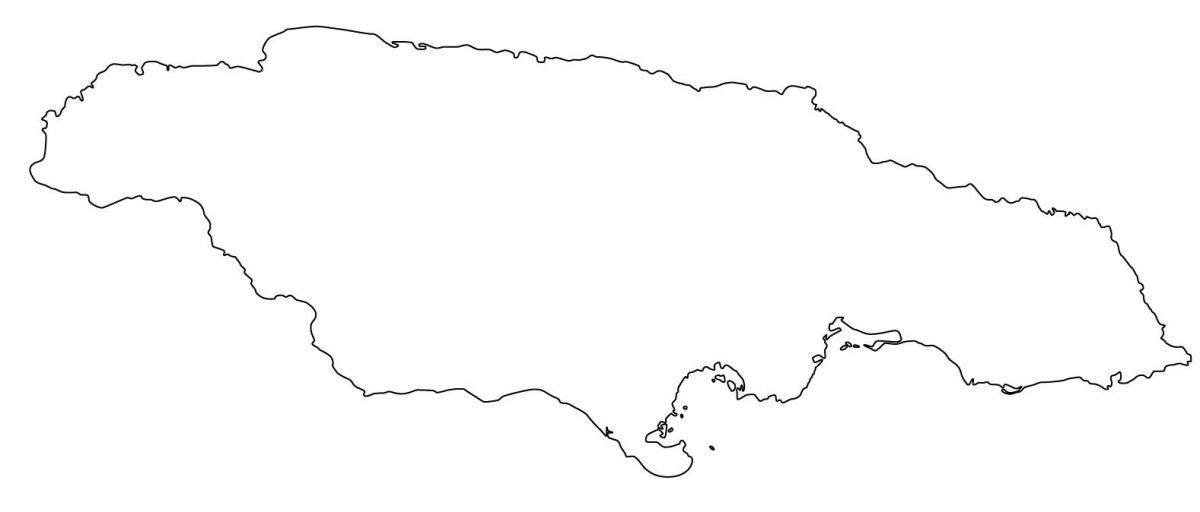prazen zemljevid jamajka z mejami