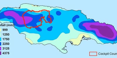 Zemljevid jamajka podnebje