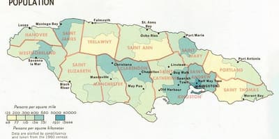 Prebivalstvo zemljevid jamajka