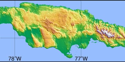 Zemljevid topografske jamajka
